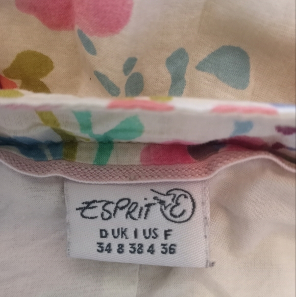 Esprit Flowy Floral Pleated Lightweight Cotton Lined Skirt - Picture 6 of 7